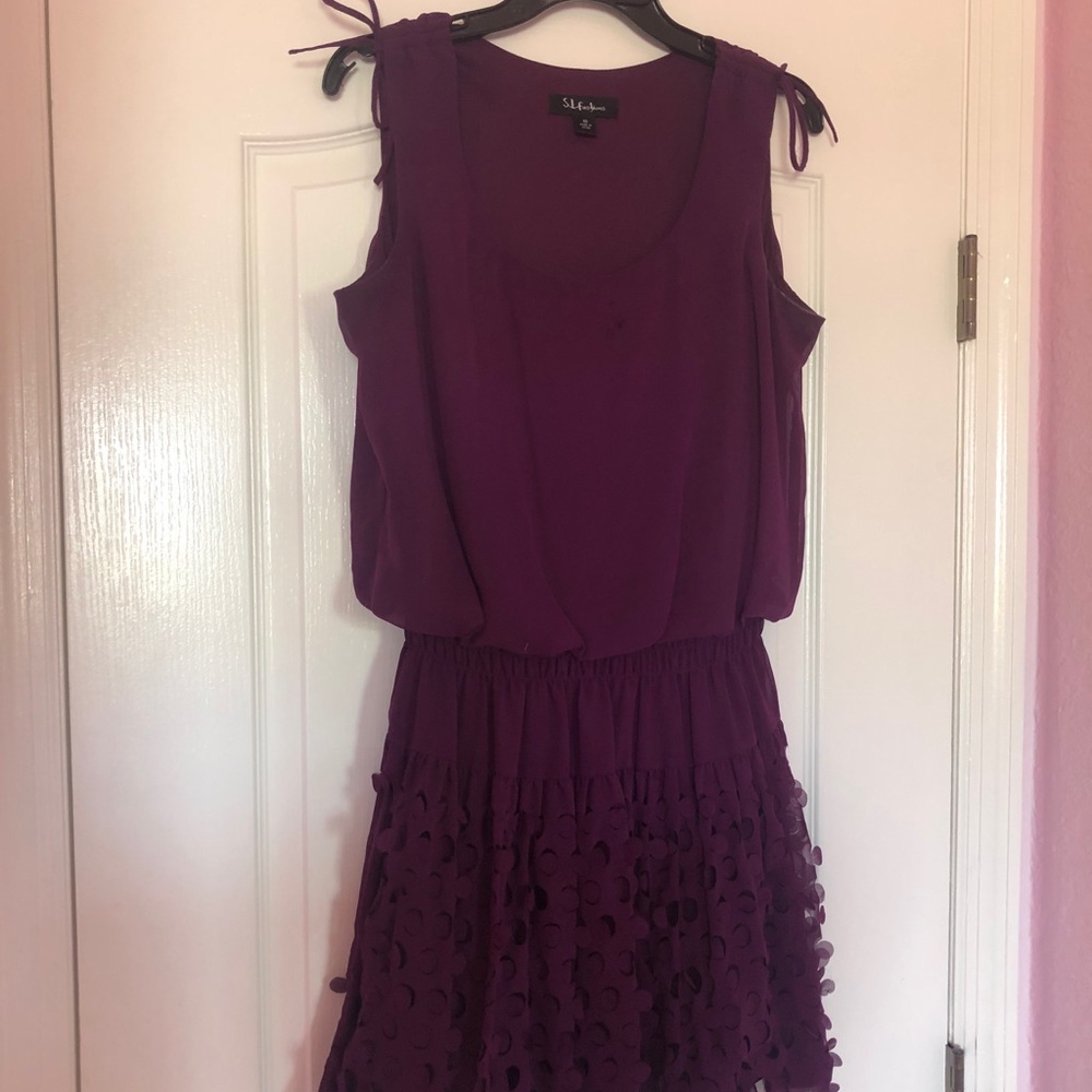 S.l fashions purple dress